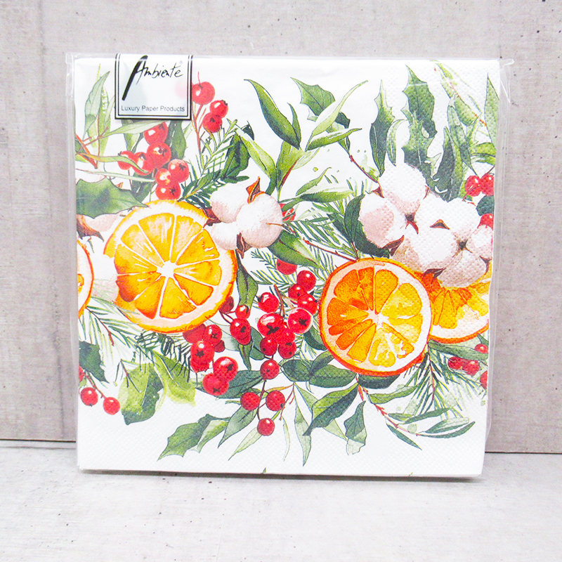Ambiente クリスマスペーパーナプキン Winter oranges